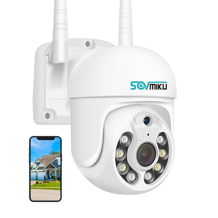 Sovmiku 5MP Wireless WIFI Security IP Camera Zoom PTZ Two Way Audio IP66 Indoor&Outdoor