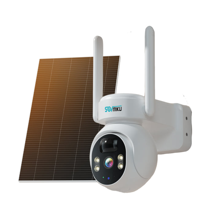 Sovmiku 4MP wifi Solar Security camera Battery Camera With PIR Motion Detection Outdoor