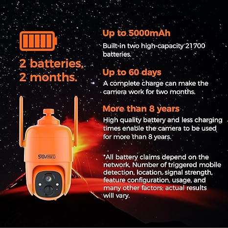 Sovmiku Hephaestus X1 2K Active Defense Solar Security Camera Wireless Outdoor, 2-years Free Cloud Storage, Easy to Setup, Starlight Color Night Vision, Two Way Audio, Audible Flashlight Alarm,SD Slot