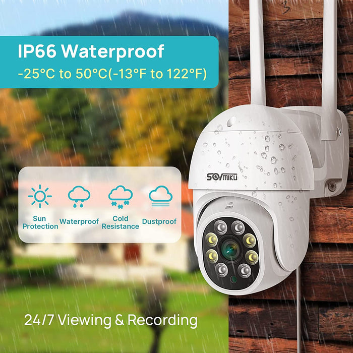 [Human Detection] WiFi PTZ Security Camera System Outdoor , 8Ch Expandable with 1TB HDD